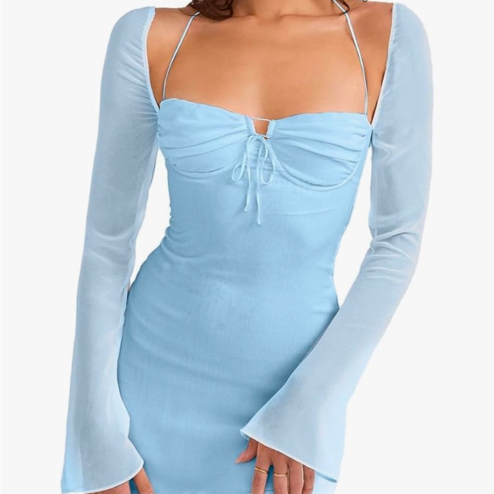 Sky Blue Mini Dress
